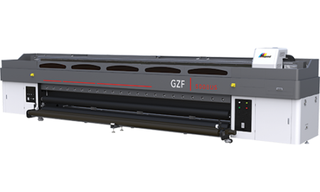 Industrial solvent printer for high-volume signage and poster printing