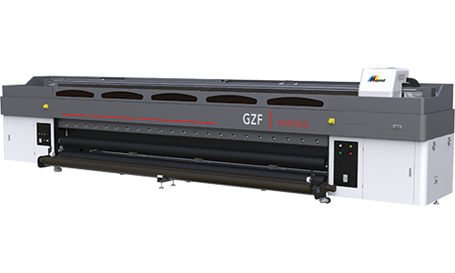 Industrial solvent printer for high-volume signage and poster printing