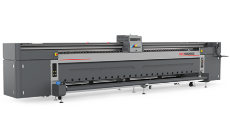 Large-format solvent printer for banner and large media printing