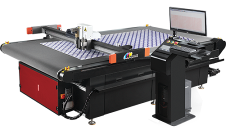 Digital cutting machine for rigid board finishing