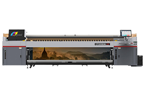 UV roll-to-roll inkjet printer for flexible output with matte or glossy finishing options